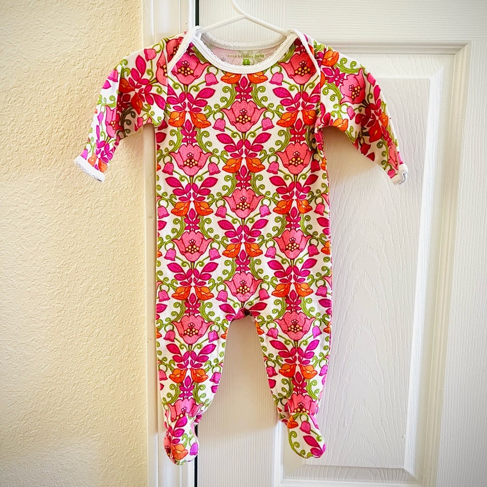 Baby Vera Bradley onsie outfit with snaps